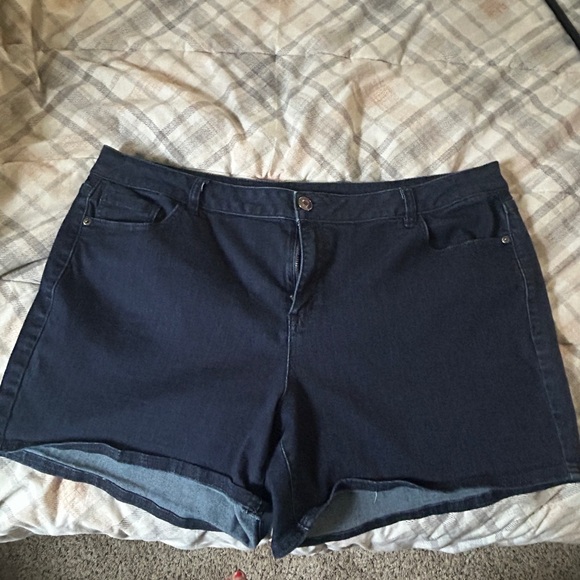 Lane Bryant Pants - Lane Bryant Navy Blue Denim Shorts